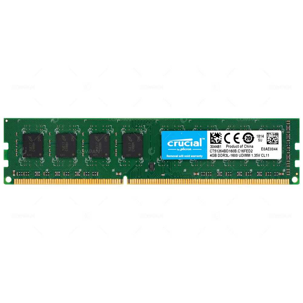 CT51264BD160B.C16FED2 CRUCIAL MEMORY 4GB PC3 12800 DDR3L -